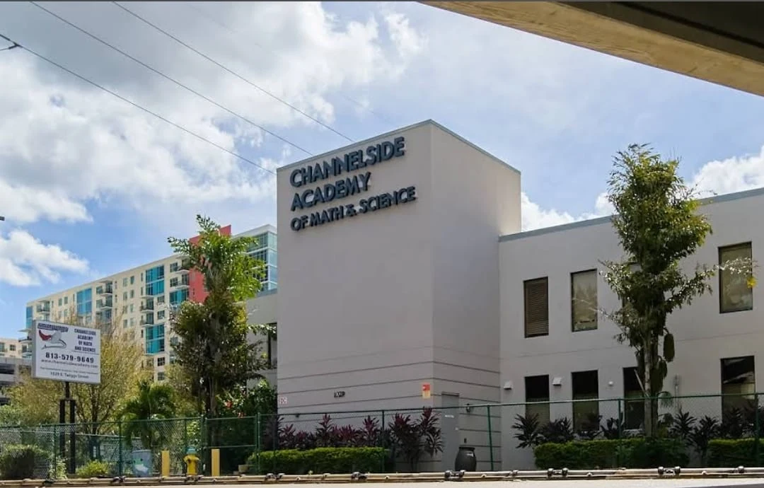 Channelside Academy school construction project with modern educational facility design